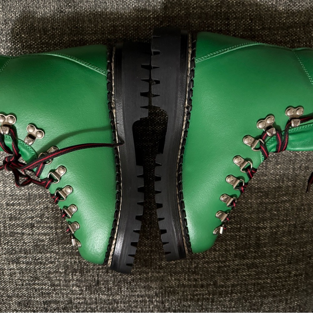 Gucci X The North Face Green Ankle Boots - Picture 8 of 11